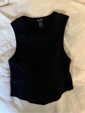 Ksubi Black Ribbed Sleeveless Tank